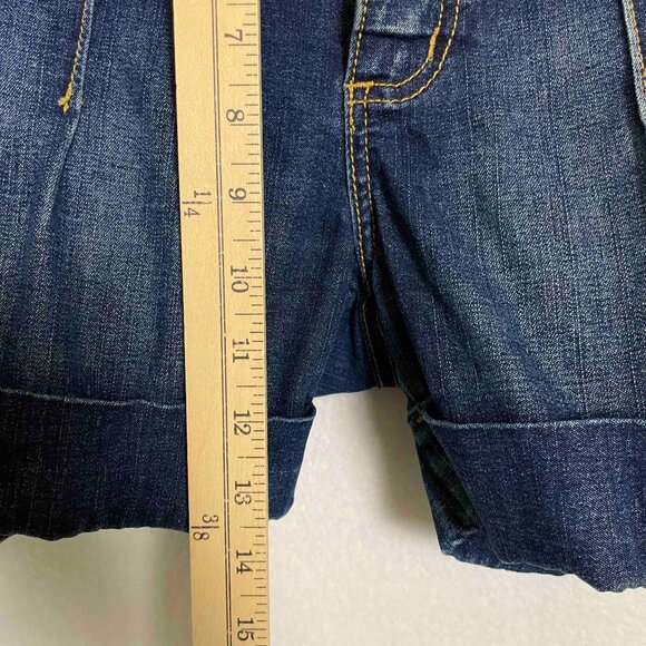 SALE! BABY PHAT Y2K Dark Denim Cuffed Shorts Size 13 Juniors - Picture 8 of 10